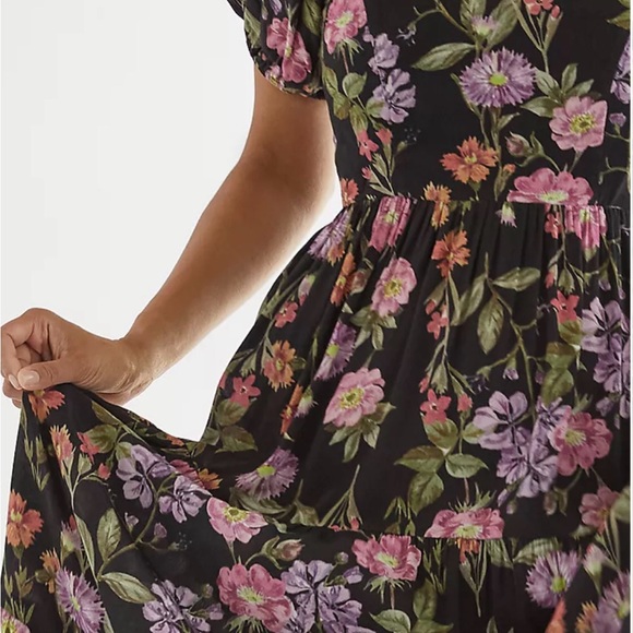 Anthropologie Yumi Kim Floral Maxi Dress Smocked Back Floral Print - Picture 3 of 7